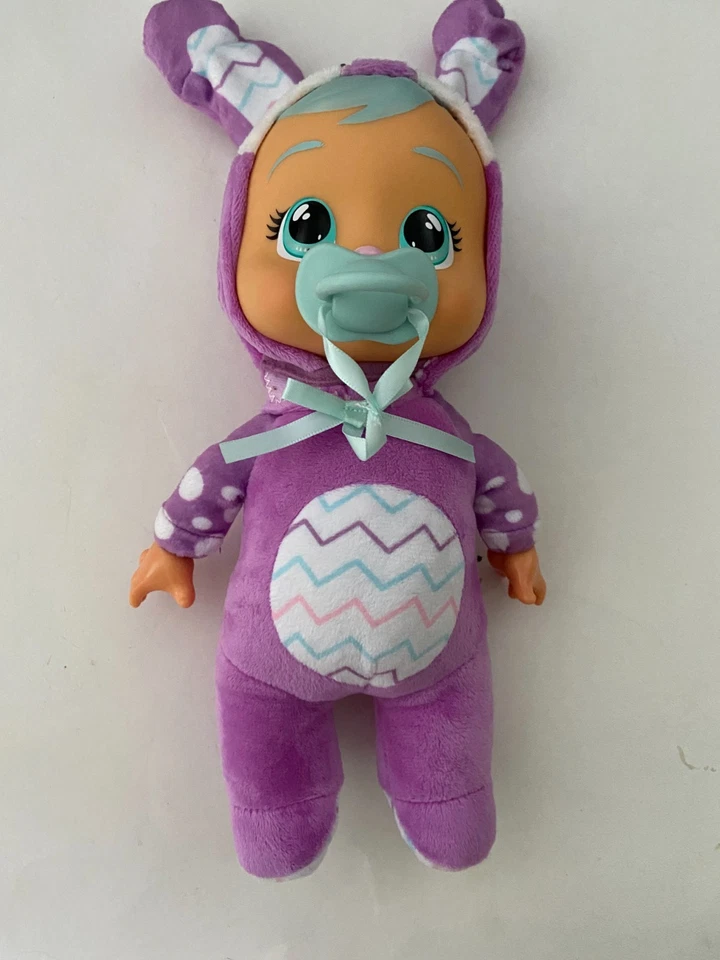 Cry Babies Tiny Cuddles Bunnies Lily - Muñeca bebé de 9 pulgadas, llora lágrimas reales, rosa Foto 1 de 1