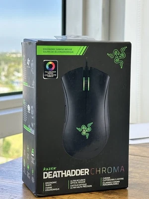 Razer DeathAdder Chroma - Multi-Color Ergonomic Gaming Mouse - 10,000 DPI   ‎ - Image 1 of 3