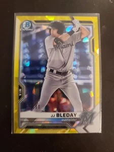2021 Bowman Sapphire Edition #BCP-93 JJ Bleday Yellow Ice /50. TL - Picture 1 of 3