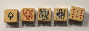Vintage 5/8" Bakelit Set Poker Würfel  - Bild 1 von 4