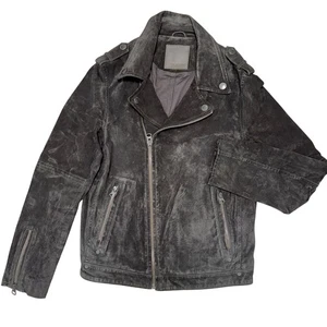 Womens Blank NYC Black Suede Moto Jacket - Size Small - Picture 1 of 5