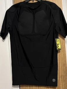 Golds Gym Herren Kurzarm gepolstertes Kompressionsshirt Größe XL/XXL - Bild 1 von 4