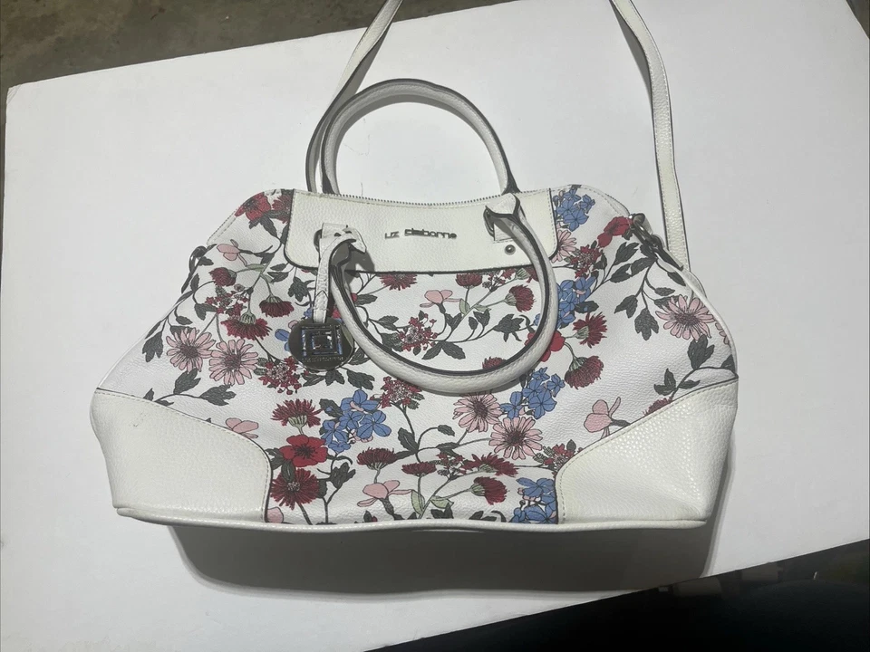 Cartera Liz Claiborne Lillian Dome para mujer Cartera Floral Primavera Bandolera Mango Foto 1 de 4