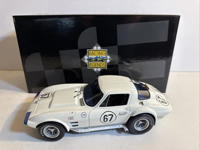 Exoto 1/18 Racing Legend 1963 Corvette Grand Sport #67 WHITE Diecast Car NIB USA - Image 1 of 4