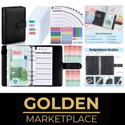 ANYUKE Budget Binder A6 Geldplaner Haushaltsbuch mit Fächern Sparchallenge