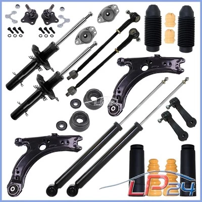 KIT COMPLET 4X AMORTISSEUR + PIÈCES SUSPENSION ROUE AVANT POUR SEAT SKODA VW - Photo 1/4