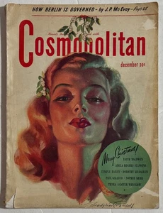 Cosmopolitan December 1945 Christmas Issue Hearst Magazine WWII Era Vintage Ads - Picture 1 of 12