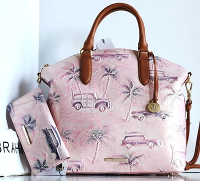 🌹Bolso de cuero Brahmin Duxbury Dome Satchel Optimism Copa Cabana + Cartera Nuevo con etiquetas Foto 1 de 4