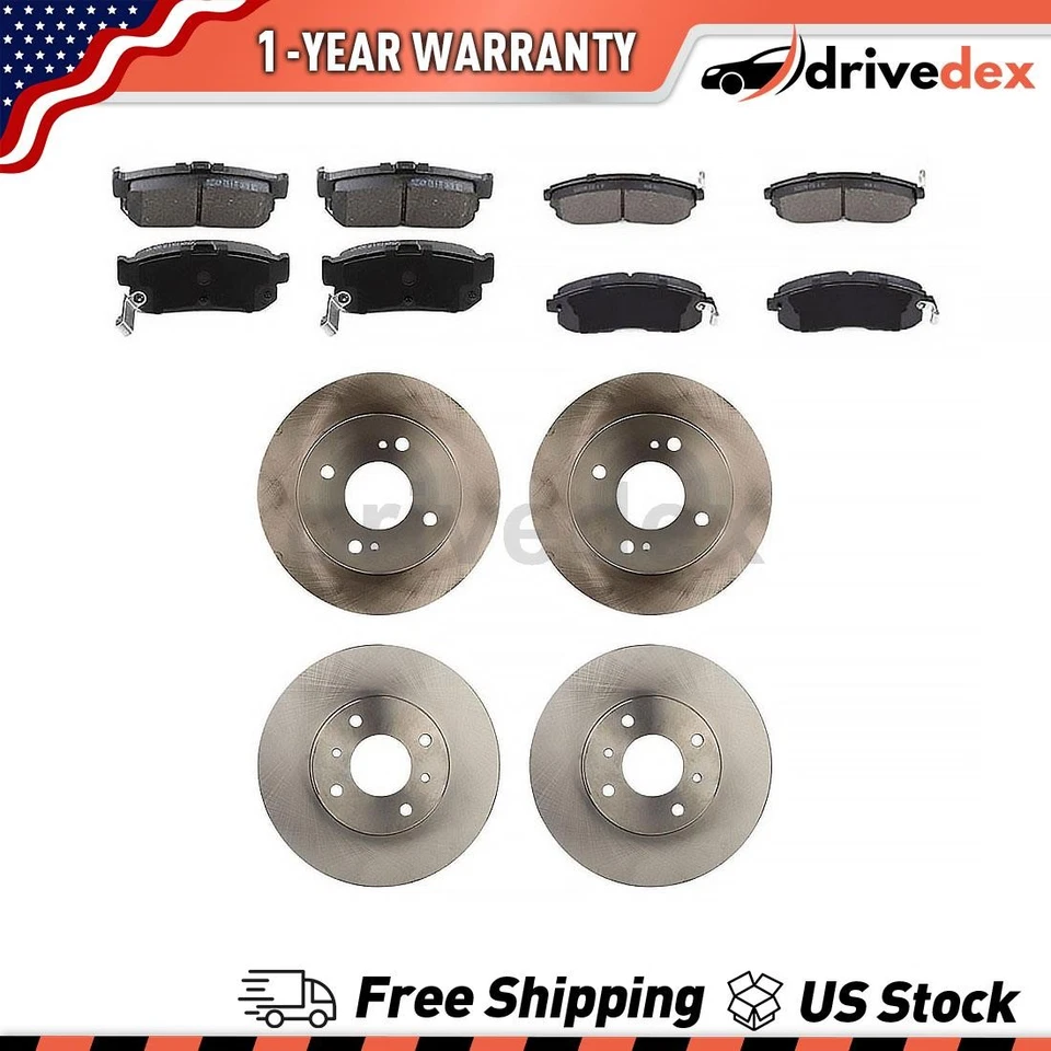 Rotores delanteros traseros pastillas de freno semimetálicas para Infiniti G20_DV 2000 1999 Foto 1 de 4