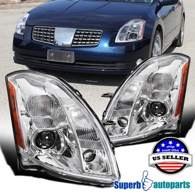 Fits 2004-2006 Maxima Projector Headlights Head Lamps Left+Right 04-06 Foto 1 de 4
