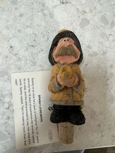 Spit "N" Whittle vintage bottle stopper "Sparky” New  OC06 - Picture 1 of 3