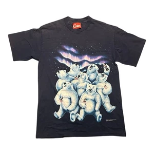 Vintage Coca Cola Eisbär T-Shirt Coke 1994 Einzelnaht doppelseitig Größe L - Bild 1 von 5