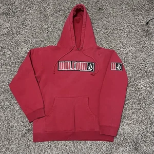 Vintage Volcom Surf Wear Graphic Hoodie Sweatshirt Size SM 90s y2k Skate Punk - Picture 1 of 6