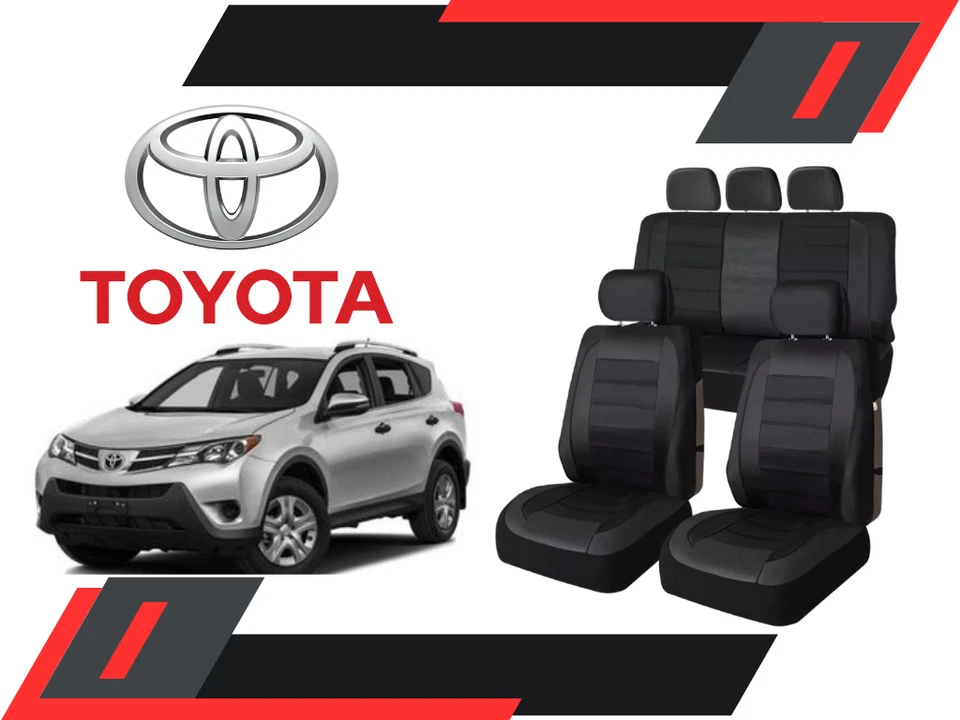 Fundas de asiento para todos los coches Toyota 9 piezas material resistente negro Foto 1 de 4
