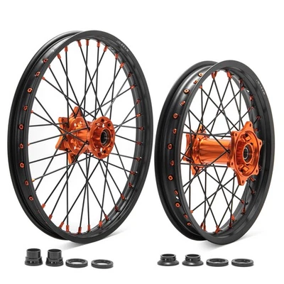 21/18 CNC Spoked Wheels Set For Husqvarna FC FE TC TE EXC SXF SXS XC-F XCW EXC-F Foto 1 de 4