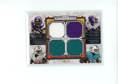 2013 Topps Museum Collection Allen Patterson Jordan Gillislee Quad Relic 66/75 - Image 1 of 2