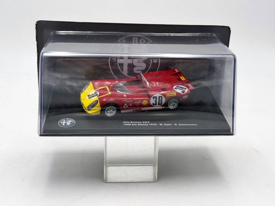 DIE CAST  1/43 " ALFA ROMEO  33 /3 - 1000 KM MONZA 1970 - N. GALLI/R. STOMMEL... - Immagine 1 di 1