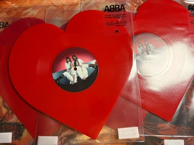 ABBA - Lay All Your Love On Me/I’ve Been Waiting For You Heart Shaped Red Vinyl - Image 1 of 3