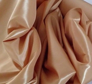 Honey Gold Taffeta 100% Polyester 59/60" wide by the yard  Free swatches. - Picture 1 of 5