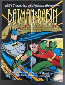 1995 11X8.5" DC COMICS BATMAN & ROBIN ADVENTURES POSTER FREE S&H USA D 4322B - Picture 1 of 3