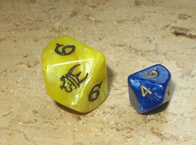 Munchkin Würfel W10 / D10 - Pearl Gelb - JUMBO 34 mm - XXL Stufenzähler