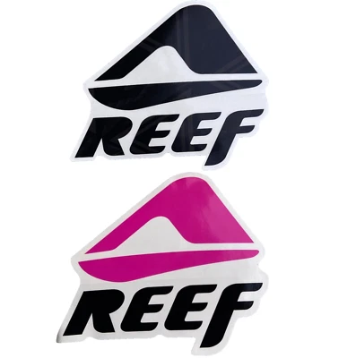 Reef Logo Vinyl Sticker Decal Lot Pink Black Original New Vintage Surf Skate 8" - Image 1 of 4