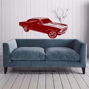 1966 chevelle SS Hardtop - WALL ART STICKER DECAL - Picture 1 of 3