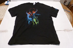 Camiseta negra grande vintage Jimi Hendrix Flame Guitar para hombre muy bonita - Imagen 1 de 3