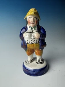 Antique Staffordshire Pottery Figural Pounce or Pepper Pot Salt Shaker 5.25” - Picture 1 of 11