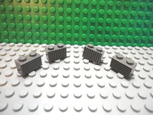 Lego 4 Classic Dark Gray 1x2 brick with grille bumper - Picture 1 of 1