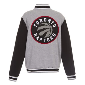 Chaqueta polar a presión completa reversible de los Toronto Raptors de la NBA logotipos bordados JHD - Imagen 1 de 6