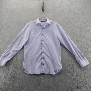 Hammer Made Cotton Button Down Dress Shirt 39 / 15.5 Blue White Mens Long Sleeve - Picture 1 of 12