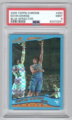 2005-06 Topps Chrome Blue X-Fractors #250 Kevin Owens Rookie #10/90 PSA 9 - Image 1 of 2