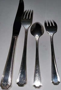 Vintage Antique 4 Pieces National Silver Co EPNS Silverplate Forks Knives Spoon - Picture 1 of 3