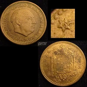 *GUTSE* FRANCO-1086, 1 PESETA 1947*19-51, EBC+ - Imagen 1 de 1