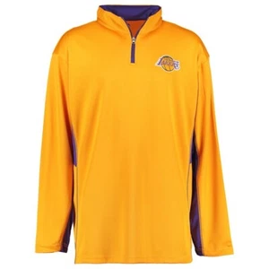 Majestic NBA Men's Yellow Los Angeles Lakers Logo Pullover Jacket Sz 3XT NWD NEW - Picture 1 of 5