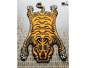 Wool Tibetan Tiger Rug Carpet -Runner- Handknotted - 2.5x4.5ft- Made to order - Picture 1 of 6