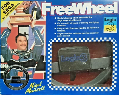 Sega Mega Drive Logic 3 Nigel Mansell Freewheel Steering Wheel Controller Boxed - Image 1 of 3