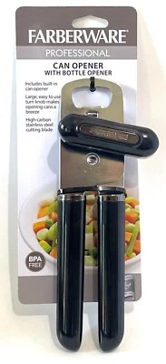 Abridor de latas Farberware Professional + abridor de garrafas lâmina de aço inoxidável BPAFree - Imagem 1 de 4