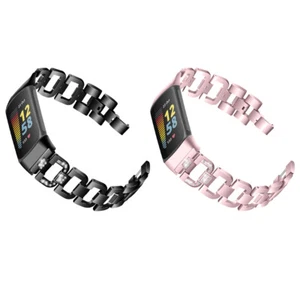 Correa de eslabones de reloj de acero inoxidable de repuesto para Fitbit Charge 5 6 - Imagen 1 de 21