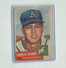 1953 Topps Baseball #186 Charlie Bishop Philadelphia Athletics (FR/GD)
