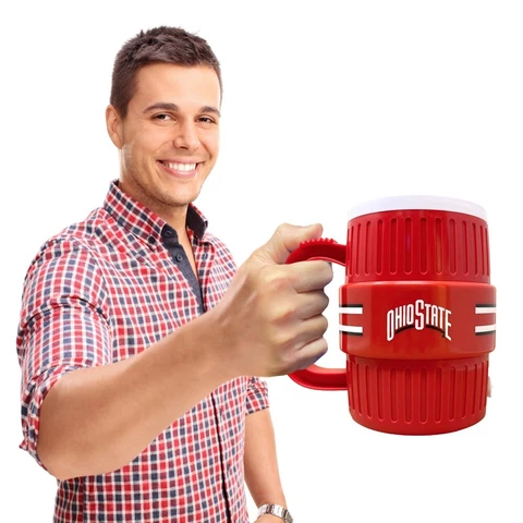 OHIO STATE BUCKEYES Water Cooler Mug - Beer Coffee Cup Stein Tailgating Gift Cover
