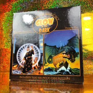 2004 CEACO FANTASY GLOW PUZZLE SET Janny Wurts sorcerer wizard dragon magic RARE - Picture 1 of 12