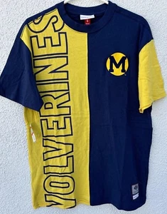 NWT University Of Michigan Wolverines Mitchell & Ness T-Shirt Small New MSRP $55 - Picture 1 of 9