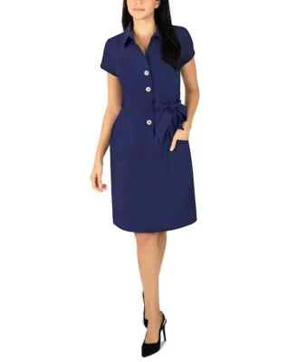 Robbie Bee маленький галстук рубашка платье Рекомендуемая розничная цена производителя $79 размер 8P # 12B 1481 Blm - Изображение 1 из 4