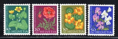 1959 Switzerland SC# B288-B291 - Flowers - 4 Different Stamps - M-H - Image 1 of 2