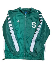 Vintage Adidas Michigan State MSU Spartans Track & Field Windbreaker Jacket M - Picture 1 of 4