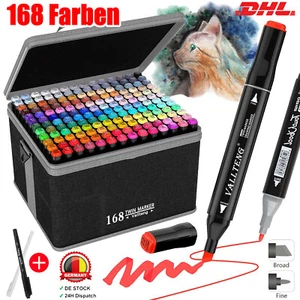 Graffiti Stift Textmarker Dual Tip Permanent Sketch Marker 168 Farben Künstler - Bild 1 von 17