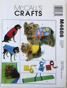 McCalls 4686 Dog Coats Vest Mat Leash Sewing Pattern - Picture 1 of 1