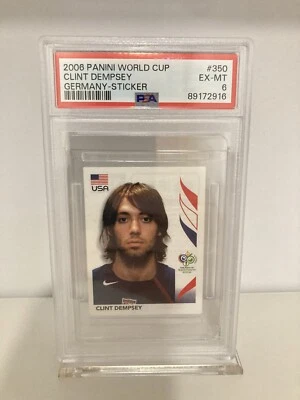 Pegatina Clint Dempsey Copa Mundial Panini 2006 Alemania #350 PSA 6 Foto 1 de 4